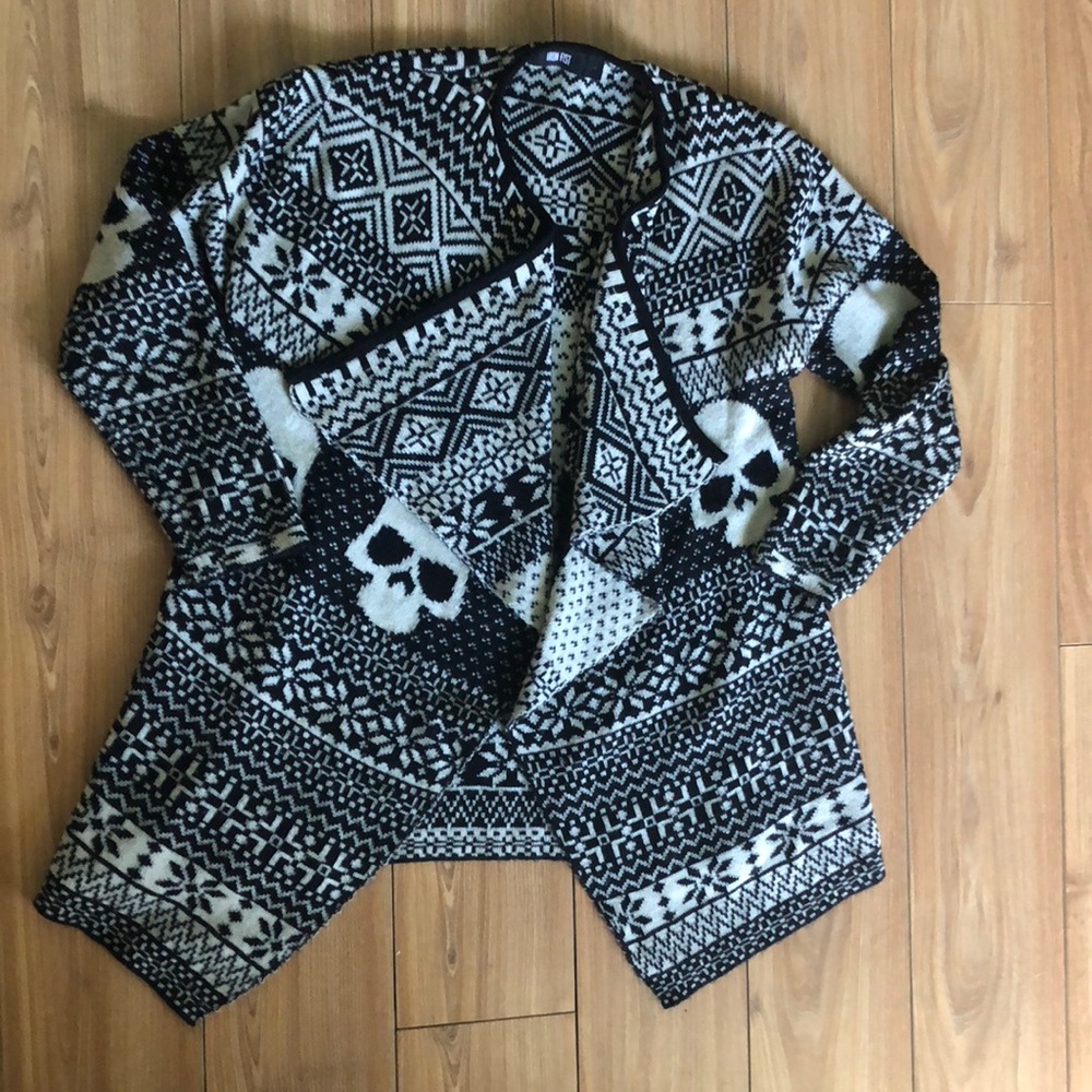 Skull fair isle cardigan